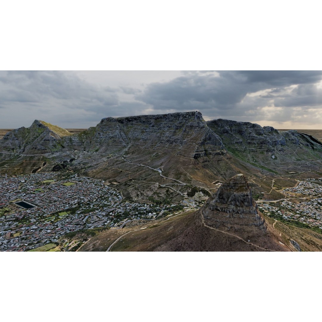 Cape Town Landscape 3D Model – Realistic Terrain, OBJ & Blender Formats - View 13