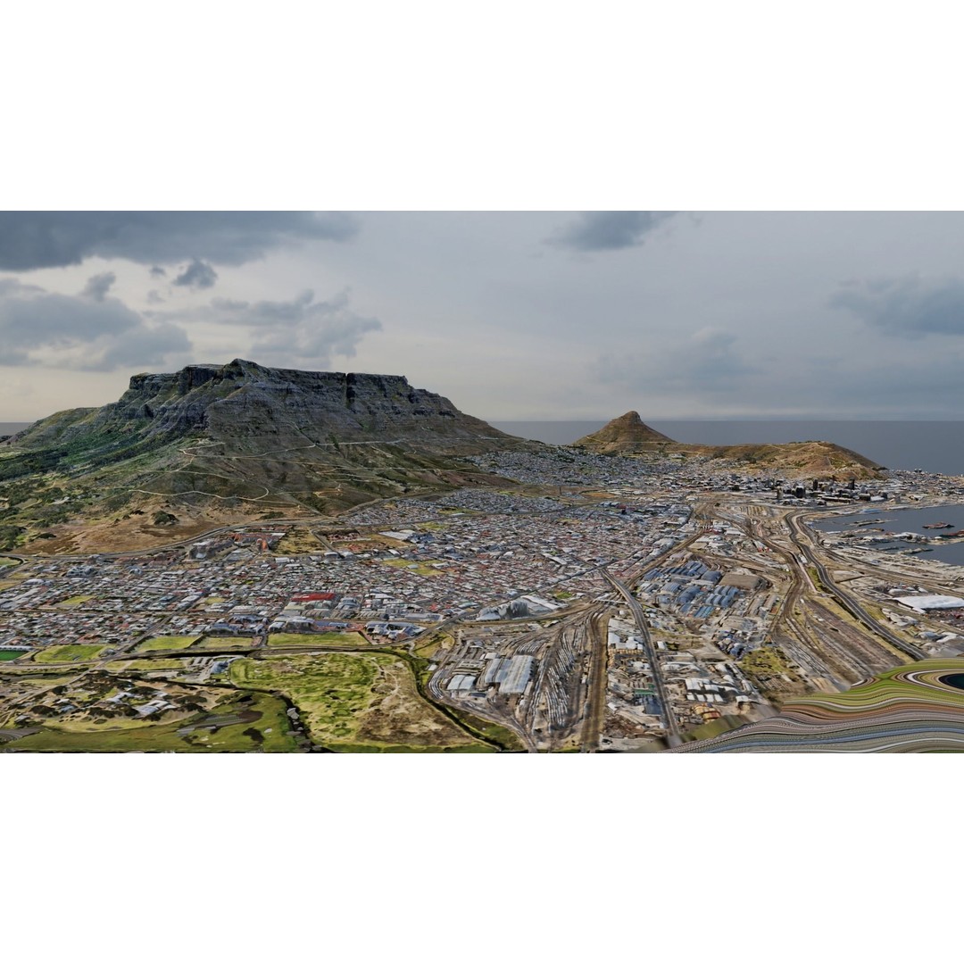 Cape Town Landscape 3D Model – Realistic Terrain, OBJ & Blender Formats - View 14