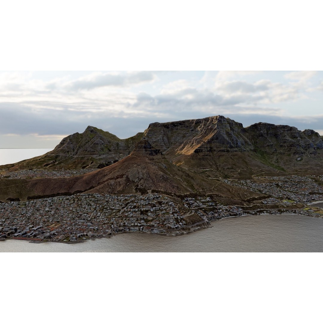 Cape Town Landscape 3D Model – Realistic Terrain, OBJ & Blender Formats - View 16