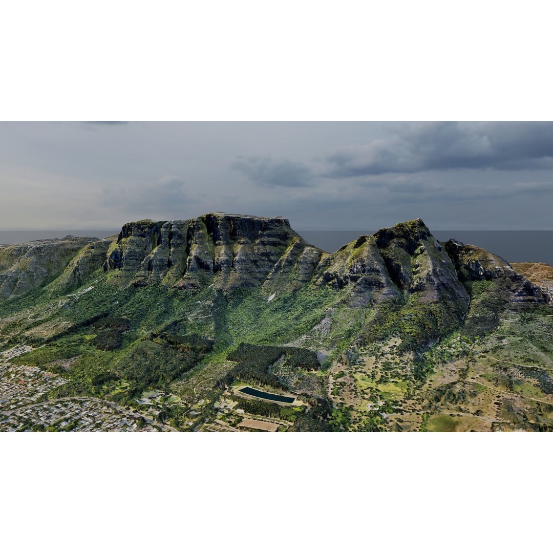 Cape Town Landscape 3D Model – Realistic Terrain, OBJ & Blender Formats - View 18