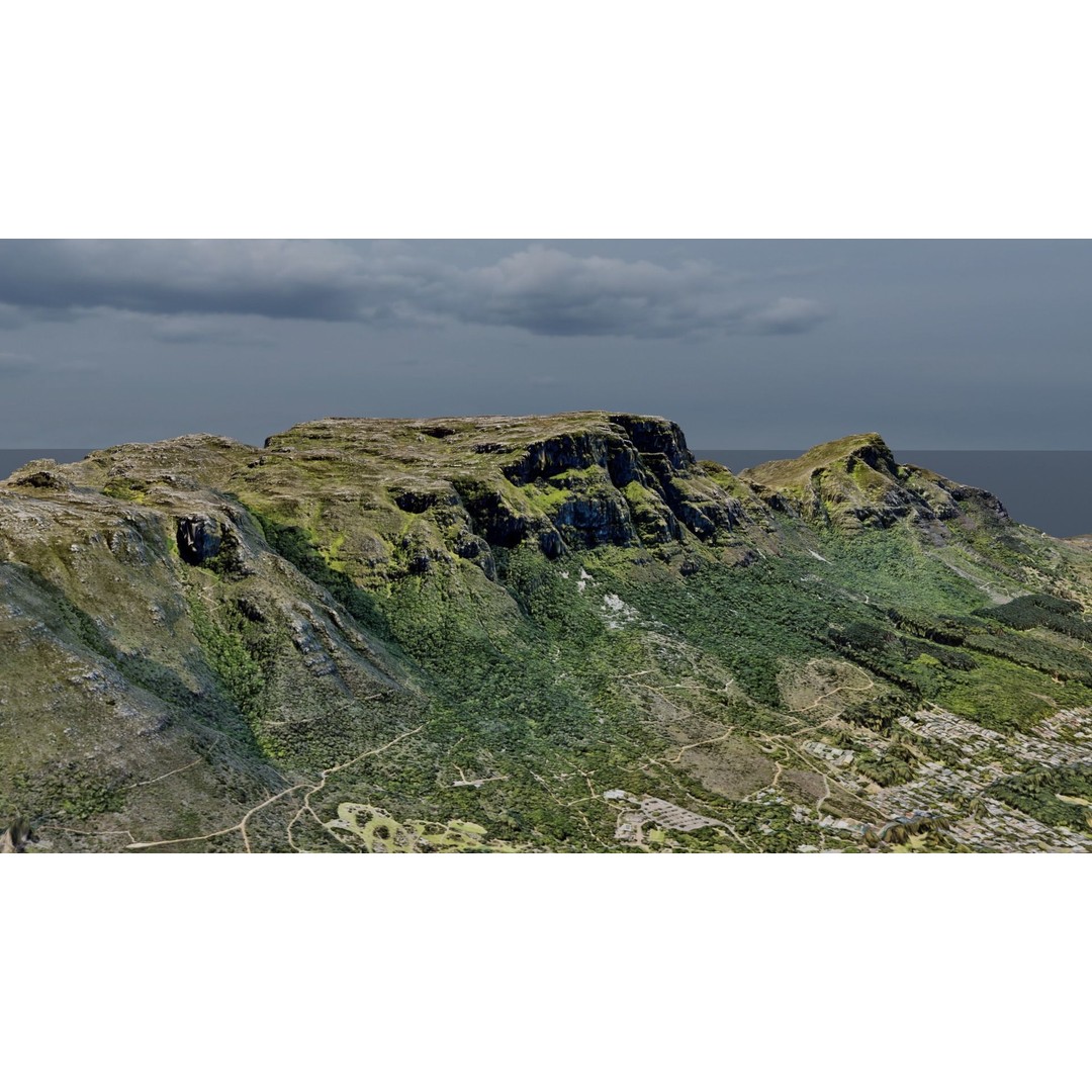 Cape Town Landscape 3D Model – Realistic Terrain, OBJ & Blender Formats - View 19