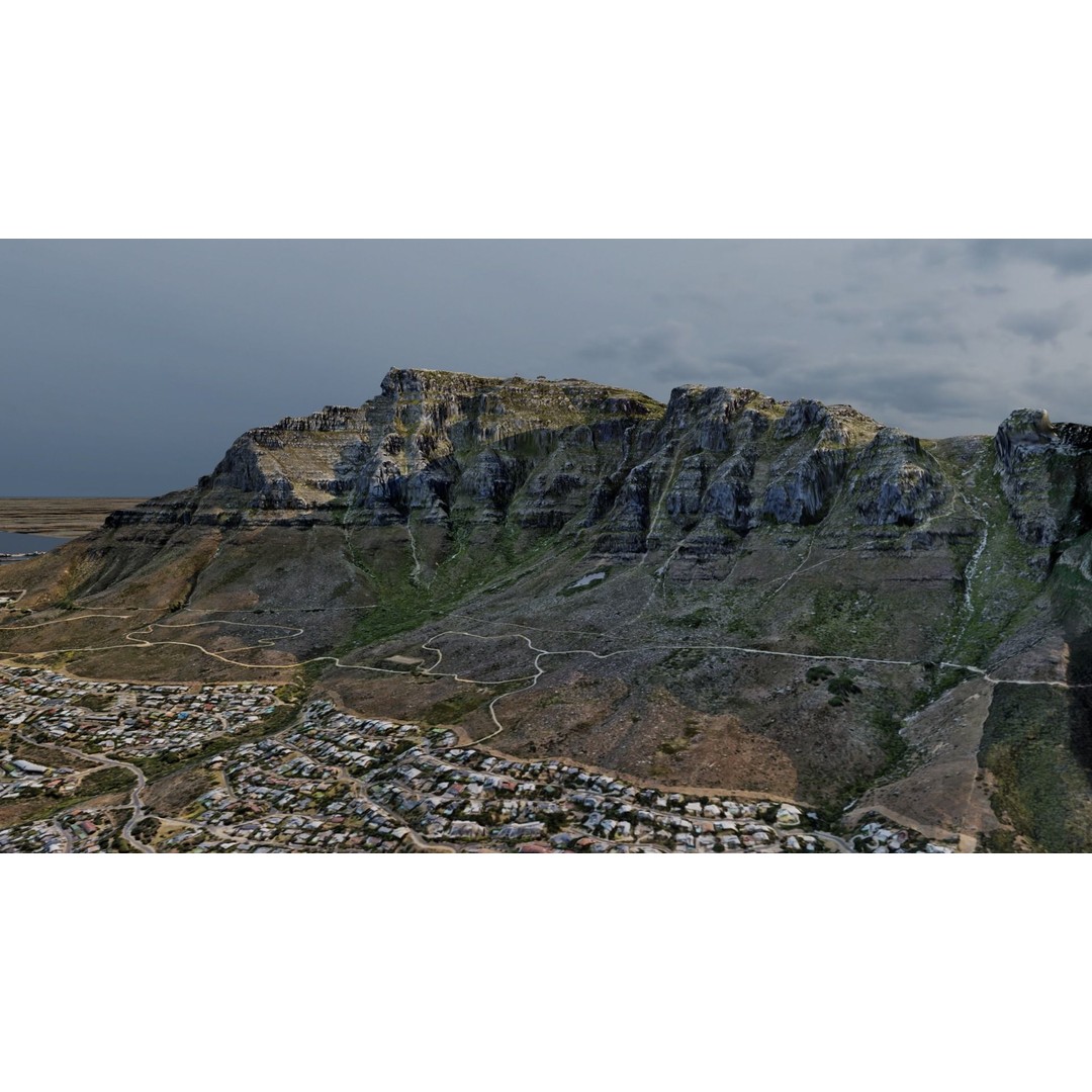 Cape Town Landscape 3D Model – Realistic Terrain, OBJ & Blender Formats - View 21