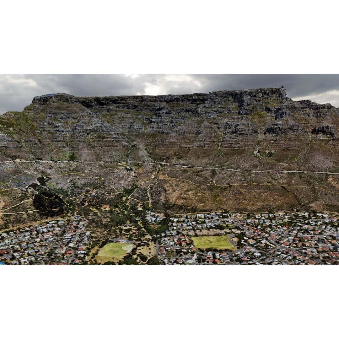 Cape Town Landscape 3D Model – Realistic Terrain, OBJ & Blender Formats - View 23