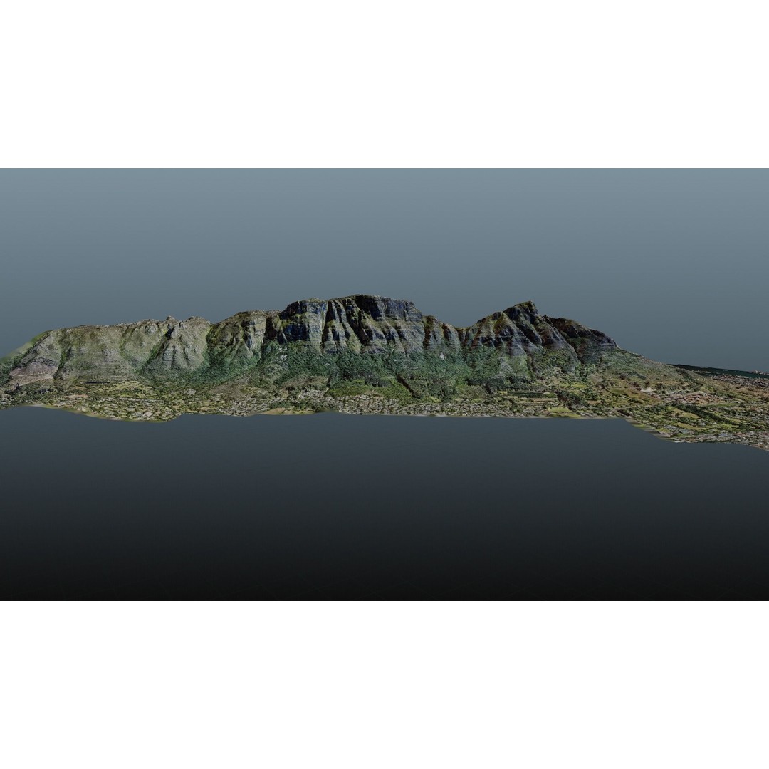 Cape Town Landscape 3D Model – Realistic Terrain, OBJ & Blender Formats - View 29