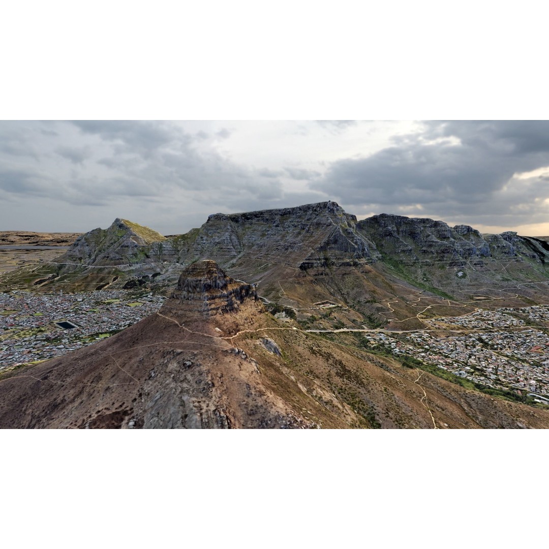 Cape Town Landscape 3D Model – Realistic Terrain, OBJ & Blender Formats - View 3
