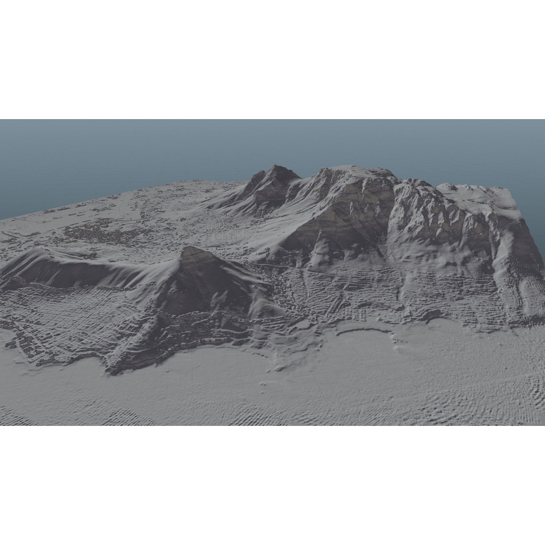 Cape Town Landscape 3D Model – Realistic Terrain, OBJ & Blender Formats - View 33