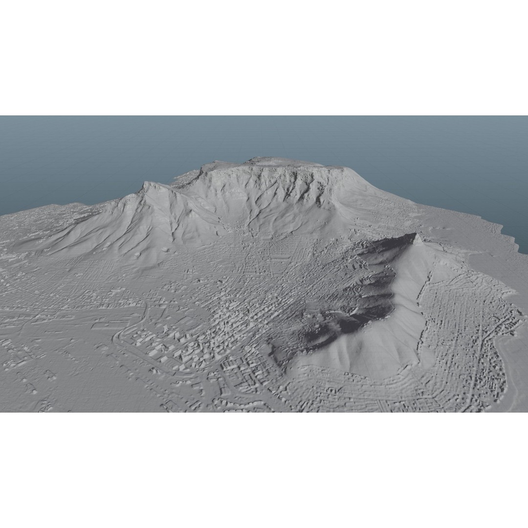 Cape Town Landscape 3D Model – Realistic Terrain, OBJ & Blender Formats - View 34