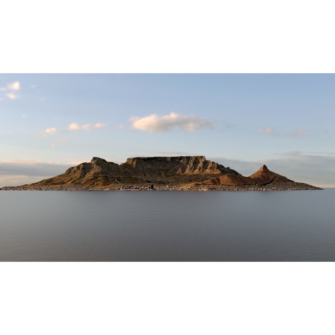 Cape Town Landscape 3D Model – Realistic Terrain, OBJ & Blender Formats - View 4