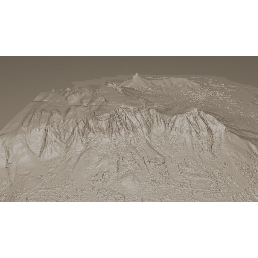Cape Town Landscape 3D Model – Realistic Terrain, OBJ & Blender Formats - View 40