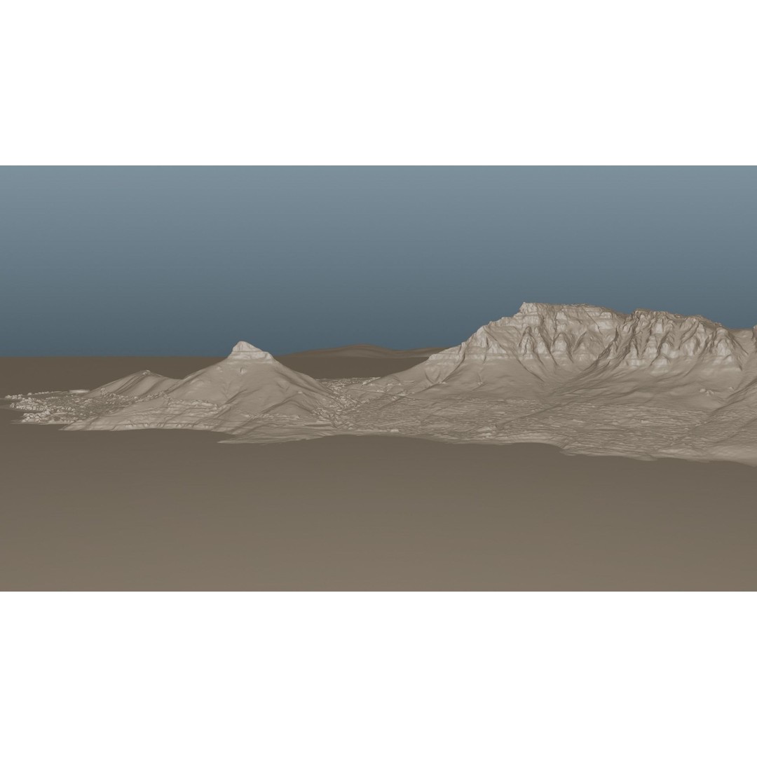 Cape Town Landscape 3D Model – Realistic Terrain, OBJ & Blender Formats - View 43