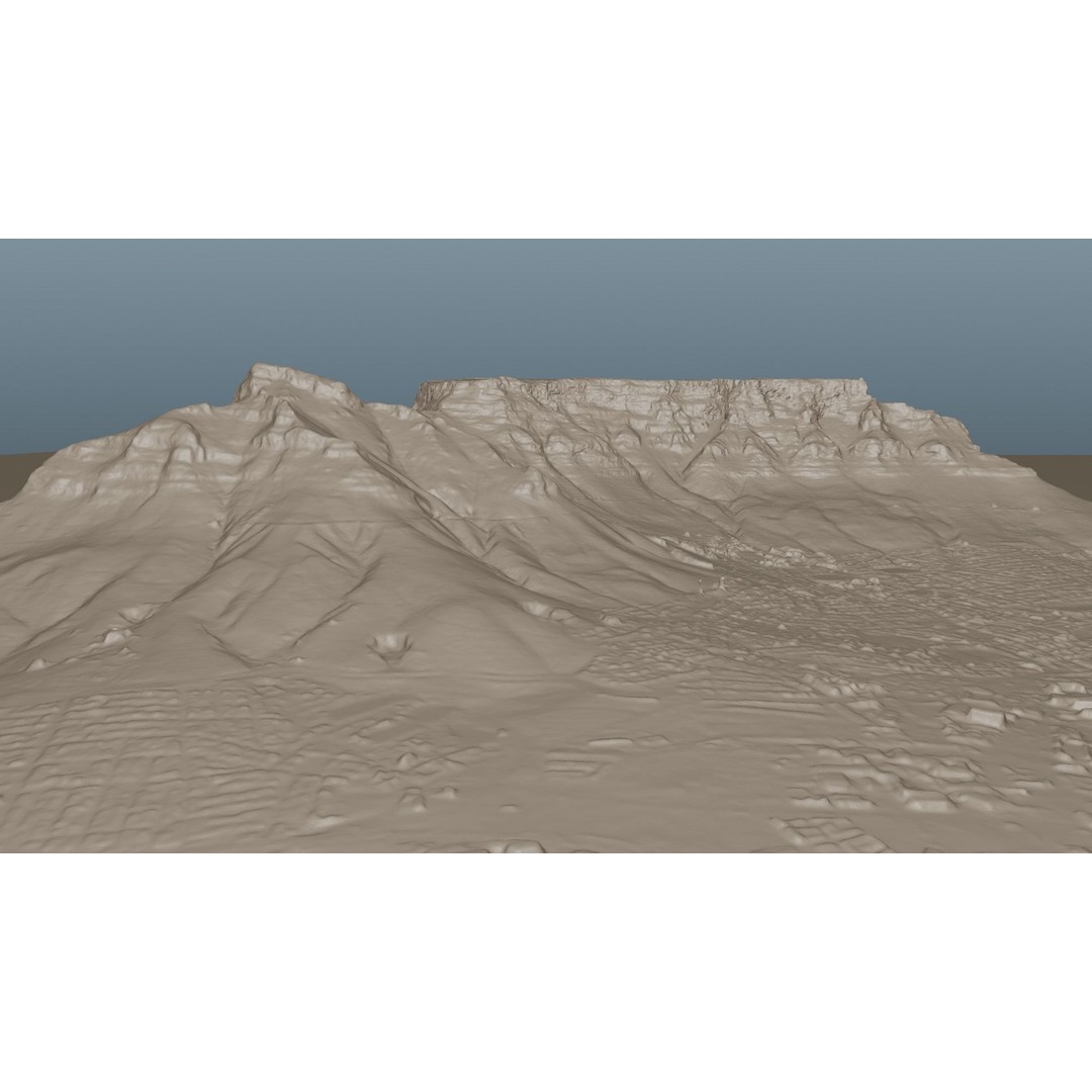 Cape Town Landscape 3D Model – Realistic Terrain, OBJ & Blender Formats - View 47