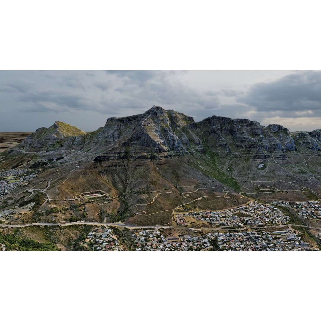 Cape Town Landscape 3D Model – Realistic Terrain, OBJ & Blender Formats - View 7