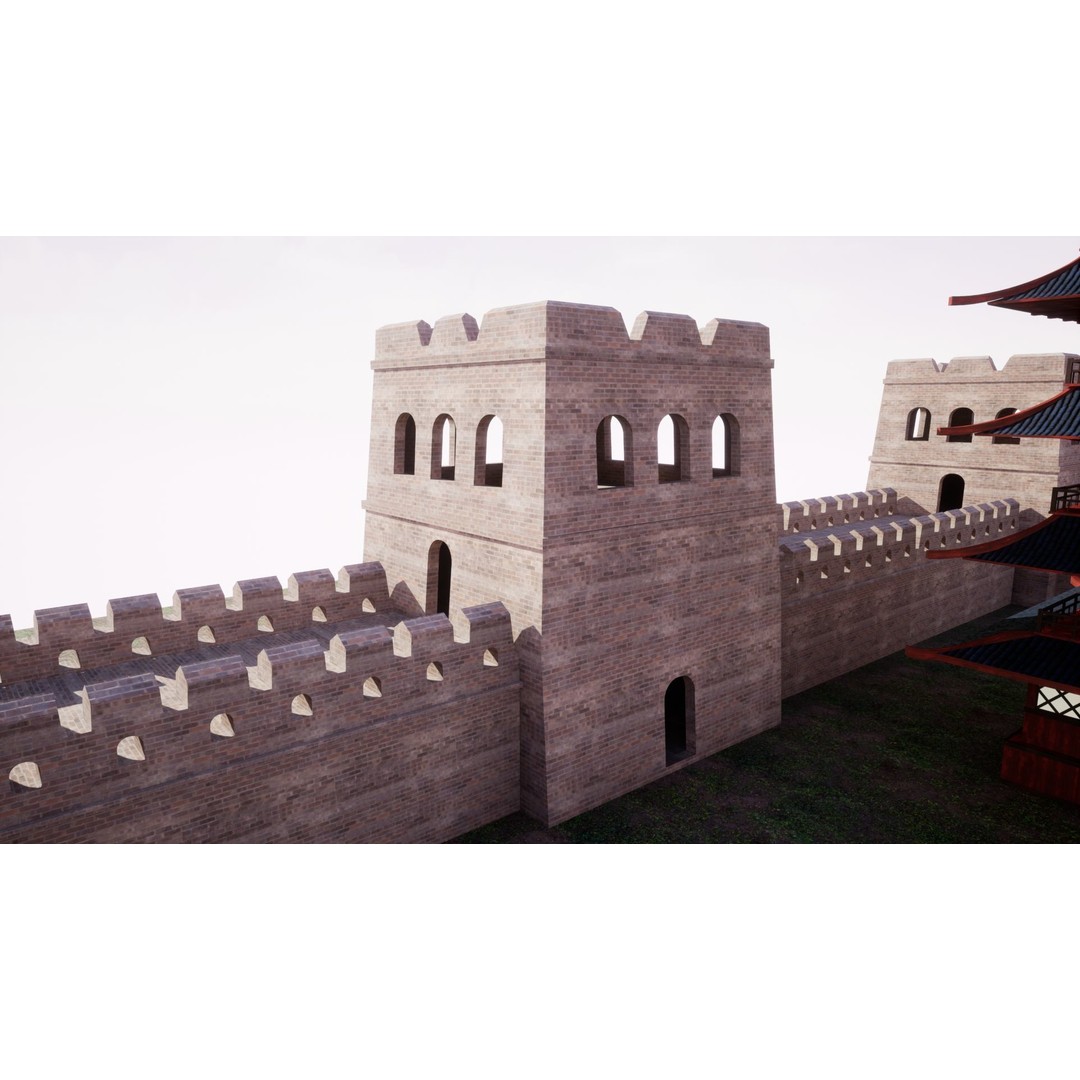 Feudal Asian House Pack 3D Model – Low Poly Historic Structures, FBX - View 15
