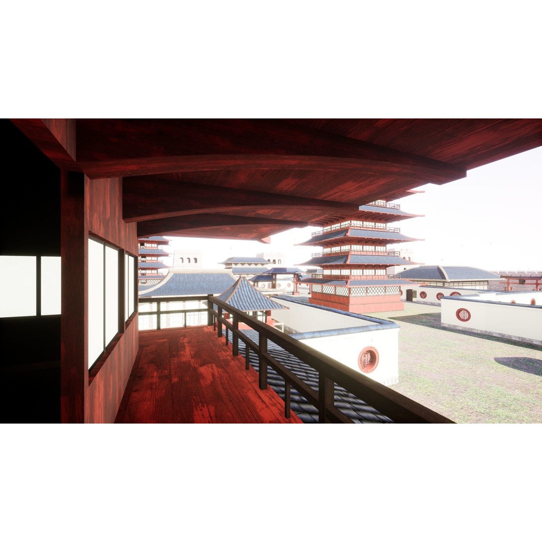 Feudal Asian House Pack 3D Model – Low Poly Historic Structures, FBX - View 22
