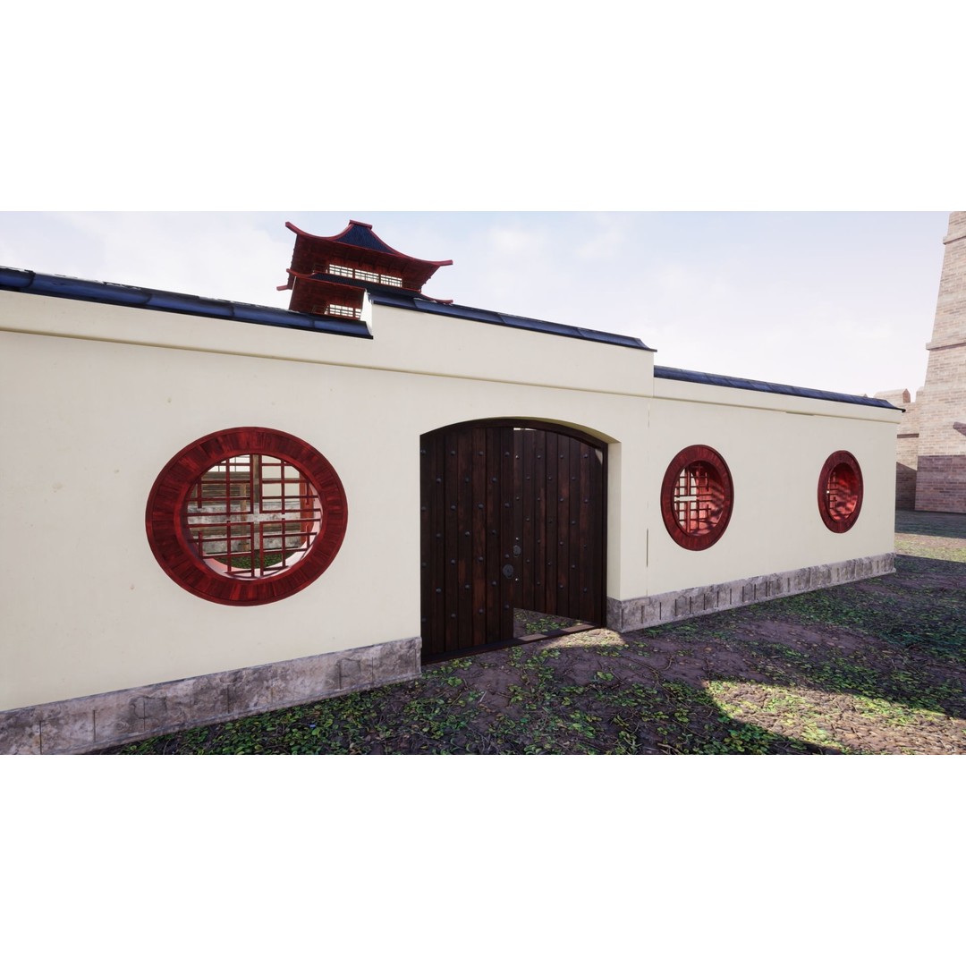 Feudal Asian House Pack 3D Model – Low Poly Historic Structures, FBX - View 23