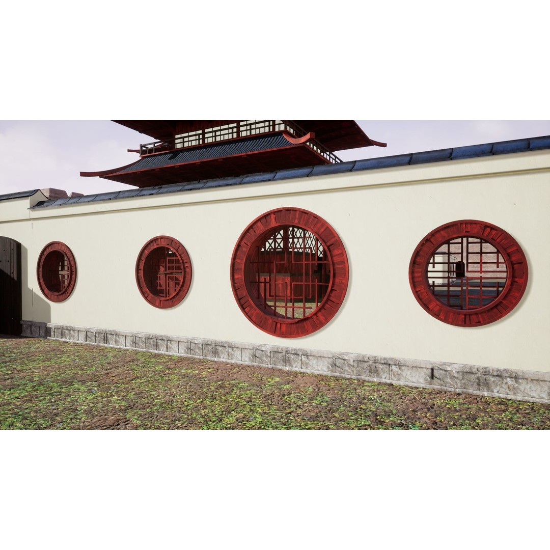 Feudal Asian House Pack 3D Model – Low Poly Historic Structures, FBX - View 24