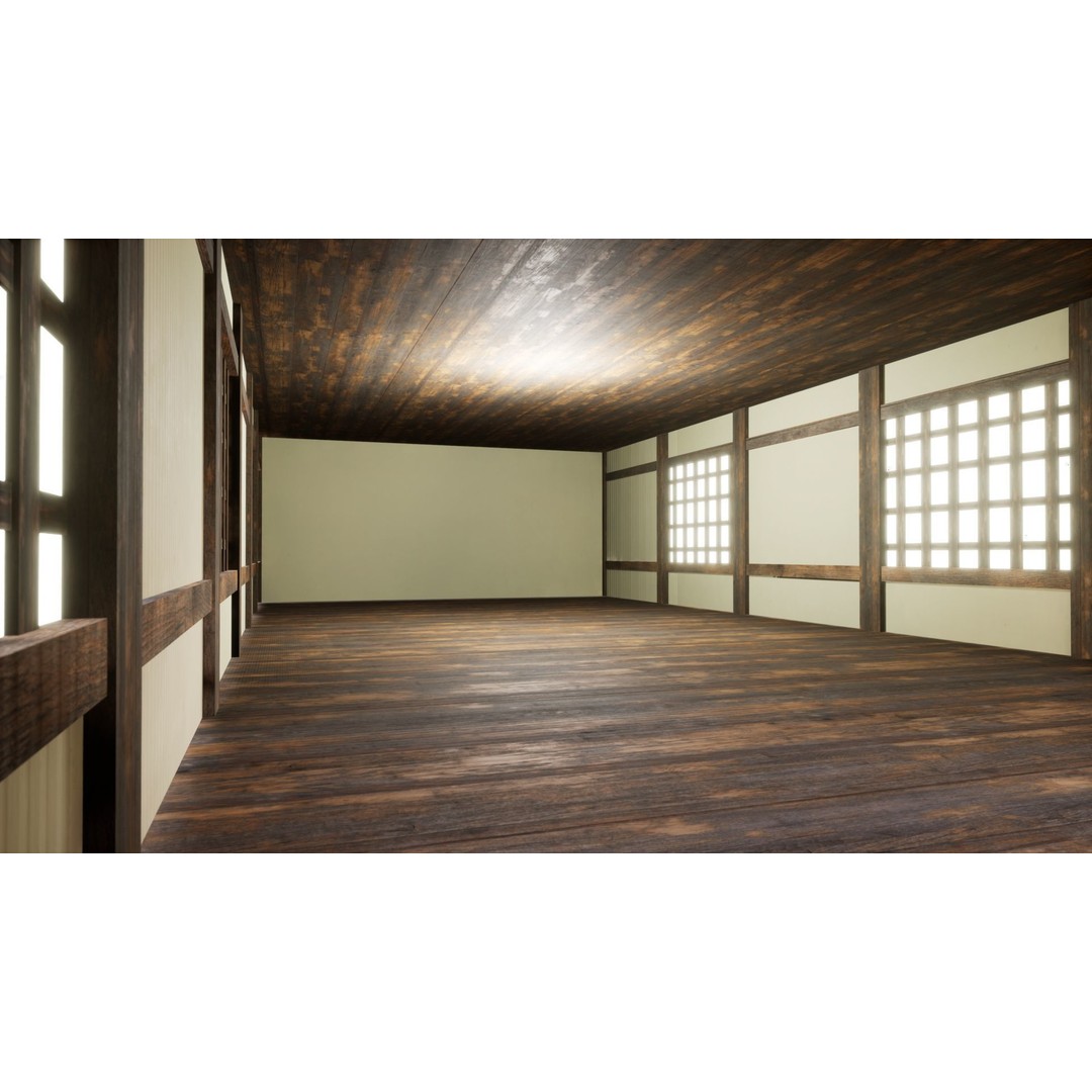 Feudal Asian House Pack 3D Model – Low Poly Historic Structures, FBX - View 25