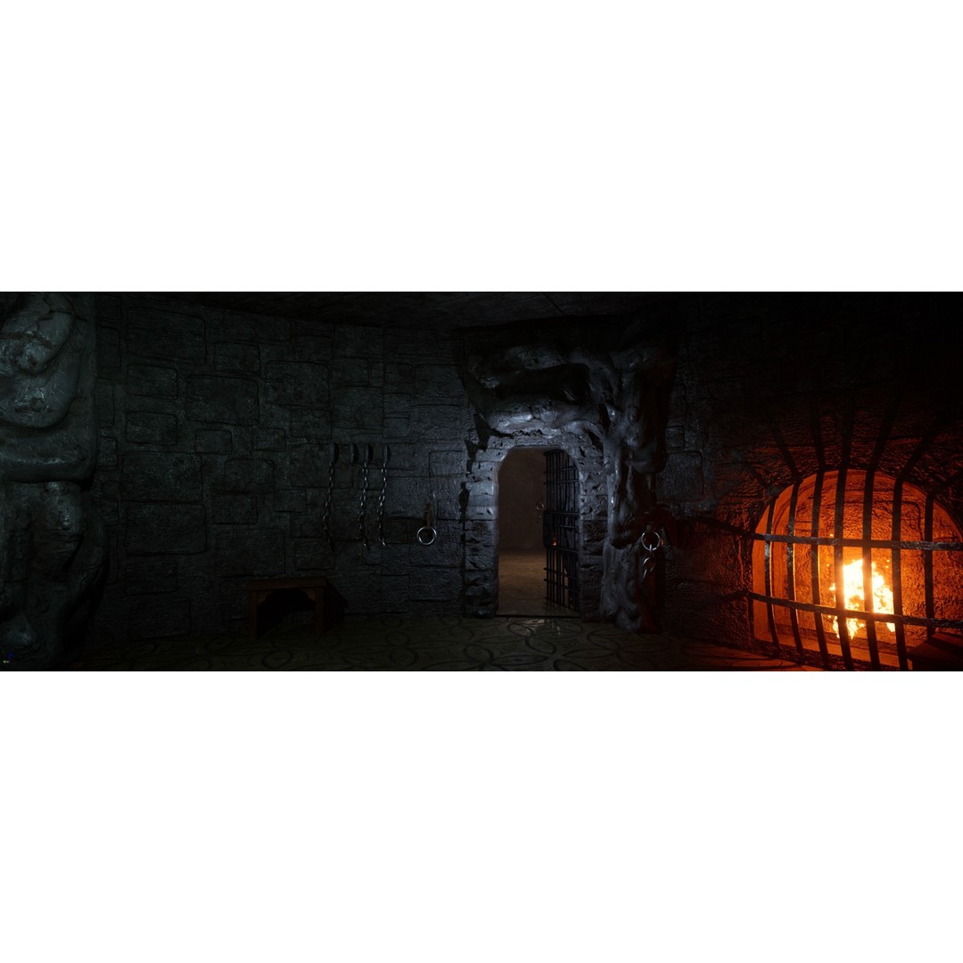 HellCage Environment 3D Model – Low Poly Dungeon Asset, PBR, FBX - View 13