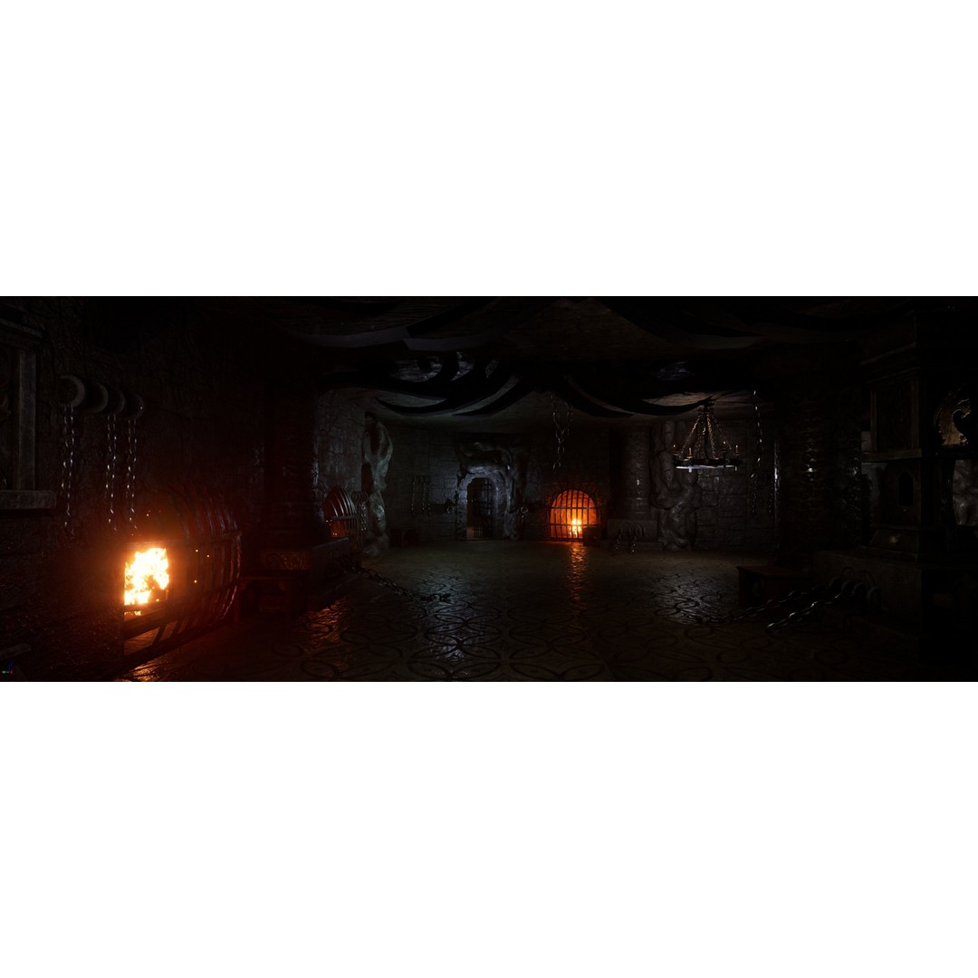 HellCage Environment 3D Model – Low Poly Dungeon Asset, PBR, FBX - View 14