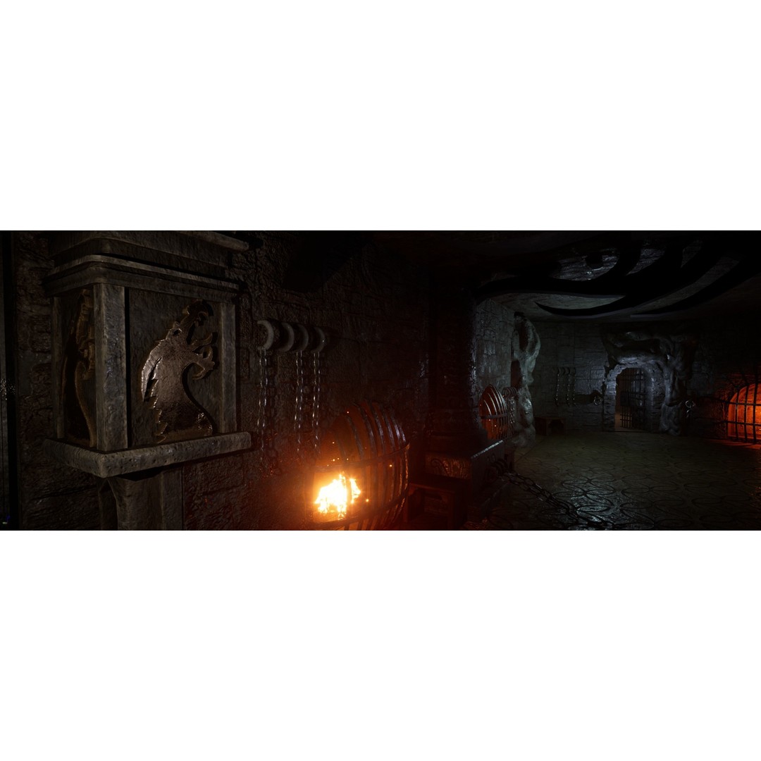 HellCage Environment 3D Model – Low Poly Dungeon Asset, PBR, FBX - View 16