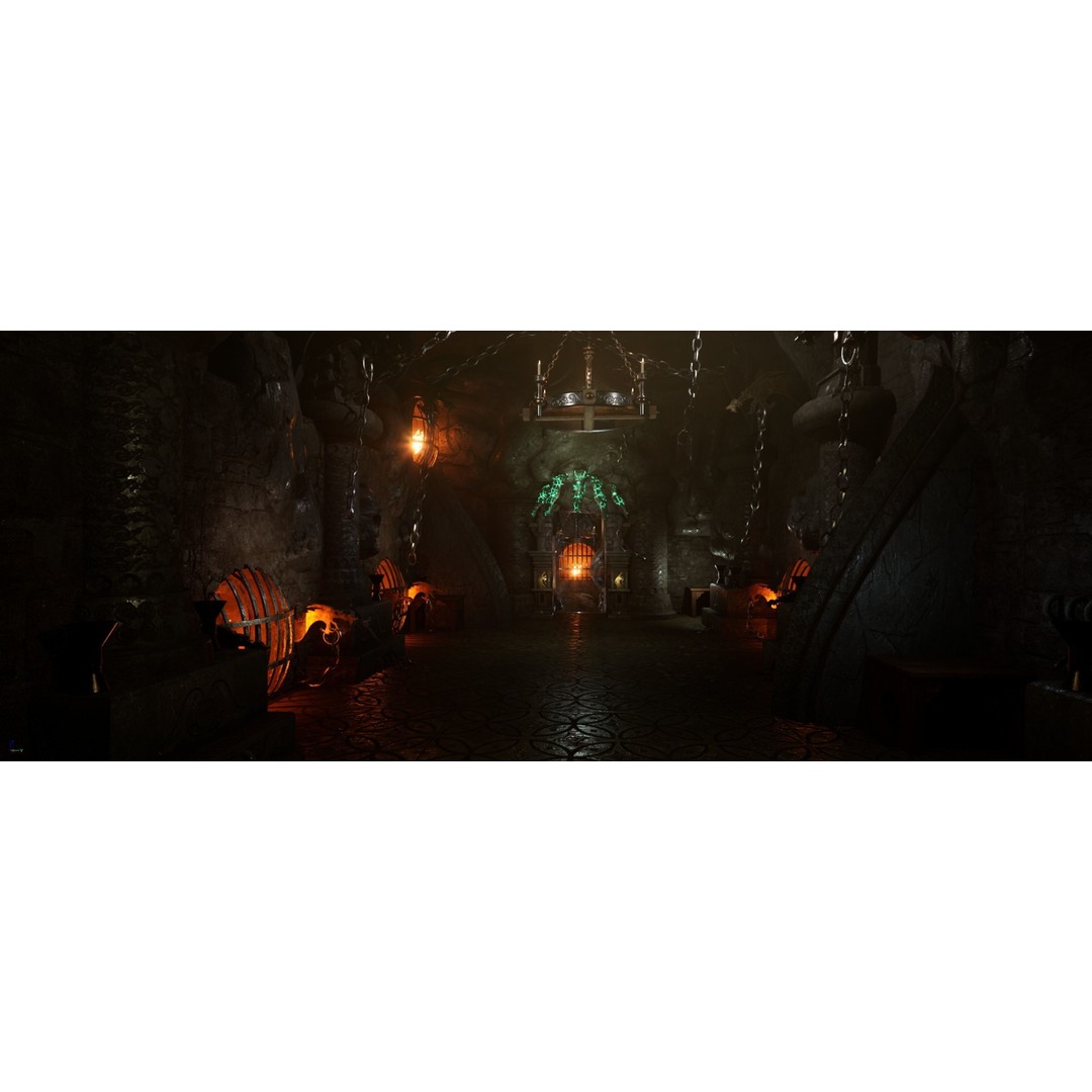 HellCage Environment 3D Model – Low Poly Dungeon Asset, PBR, FBX - View 4