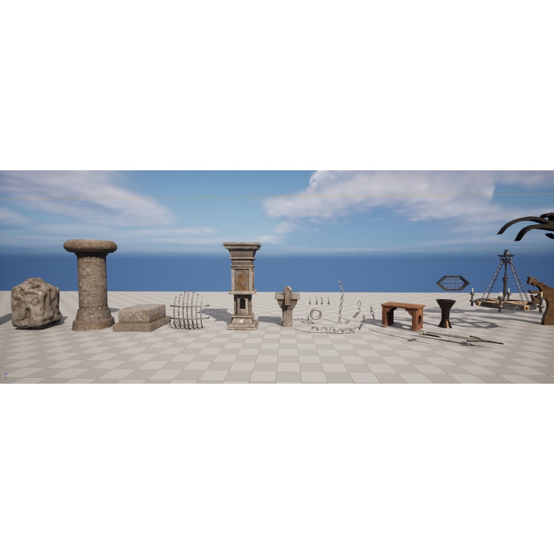 HellCage Environment 3D Model – Low Poly Dungeon Asset, PBR, FBX - View 7