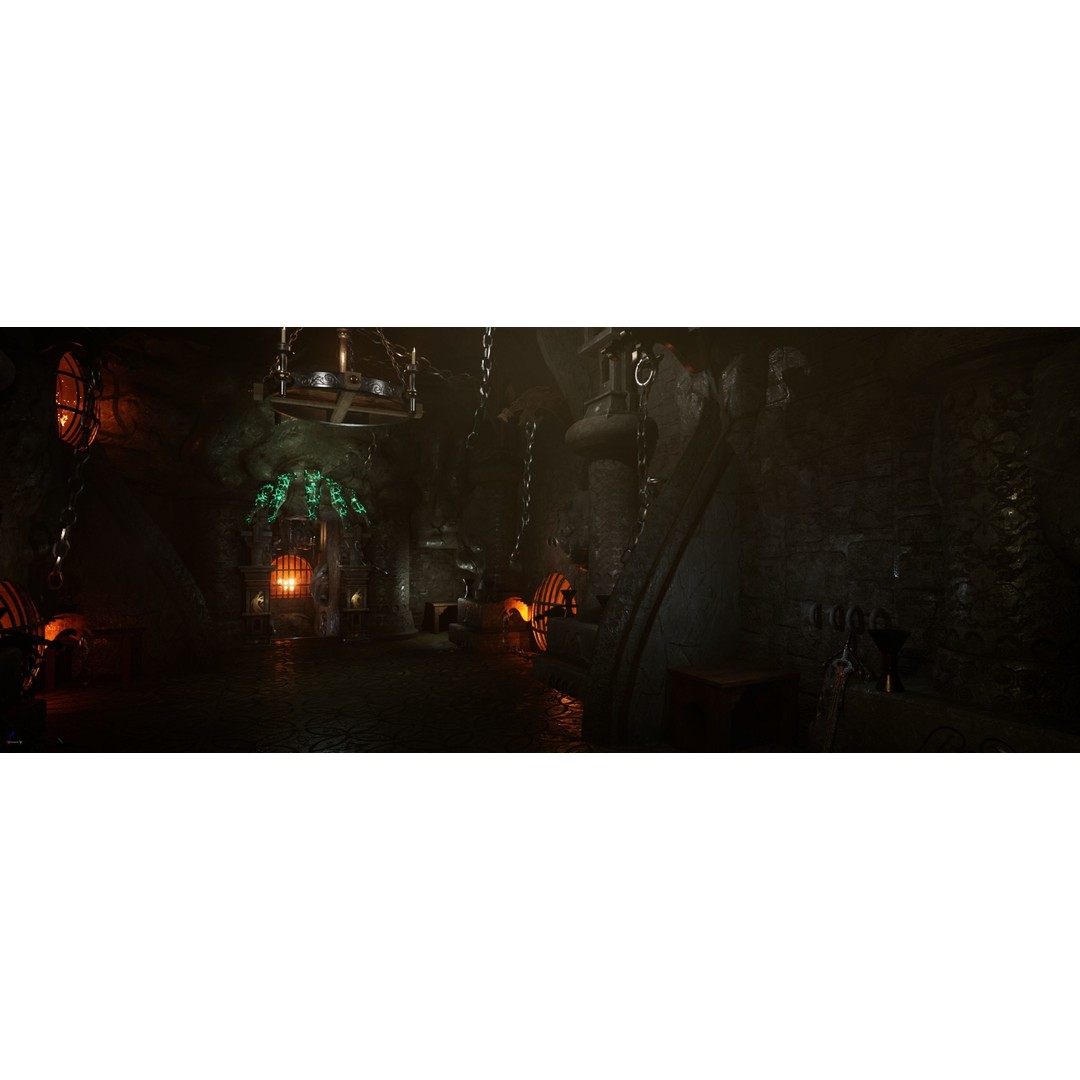 HellCage Environment 3D Model – Low Poly Dungeon Asset, PBR, FBX - View 9