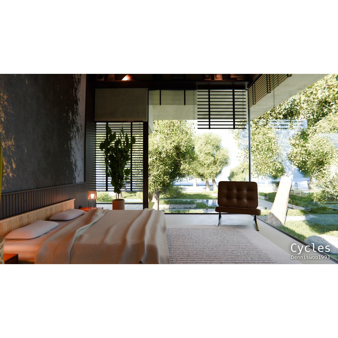 Modern Modular House 3D Model – Luxury Mansion for Blender - View 10