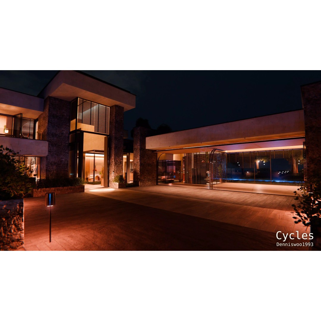 Modern Modular House 3D Model – Luxury Mansion for Blender - View 12