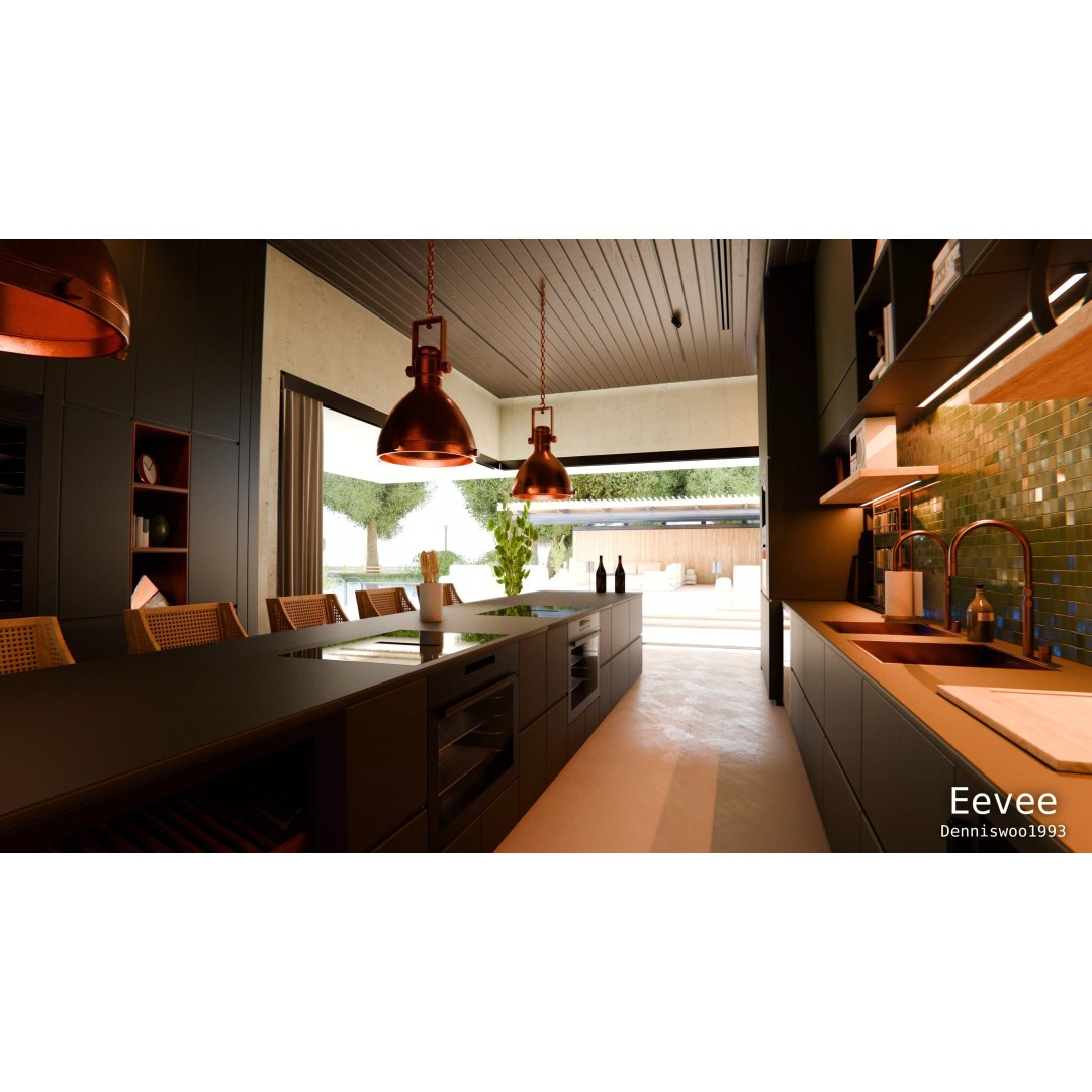 Modern Modular House 3D Model – Luxury Mansion for Blender - View 19