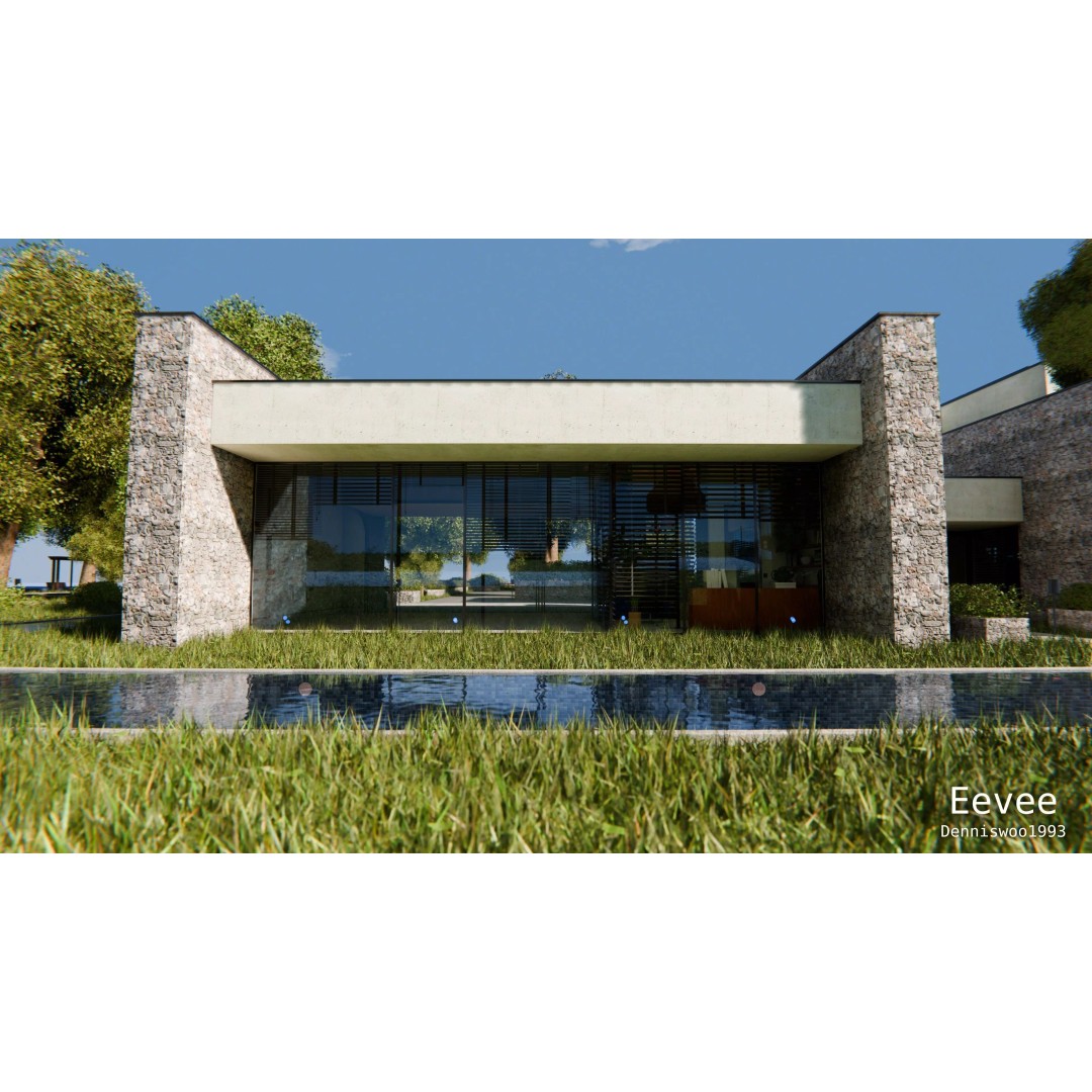 Modern Modular House 3D Model – Luxury Mansion for Blender - View 31