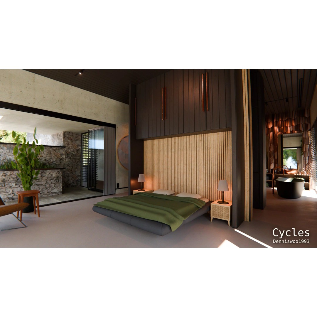 Modern Modular House 3D Model – Luxury Mansion for Blender - View 7
