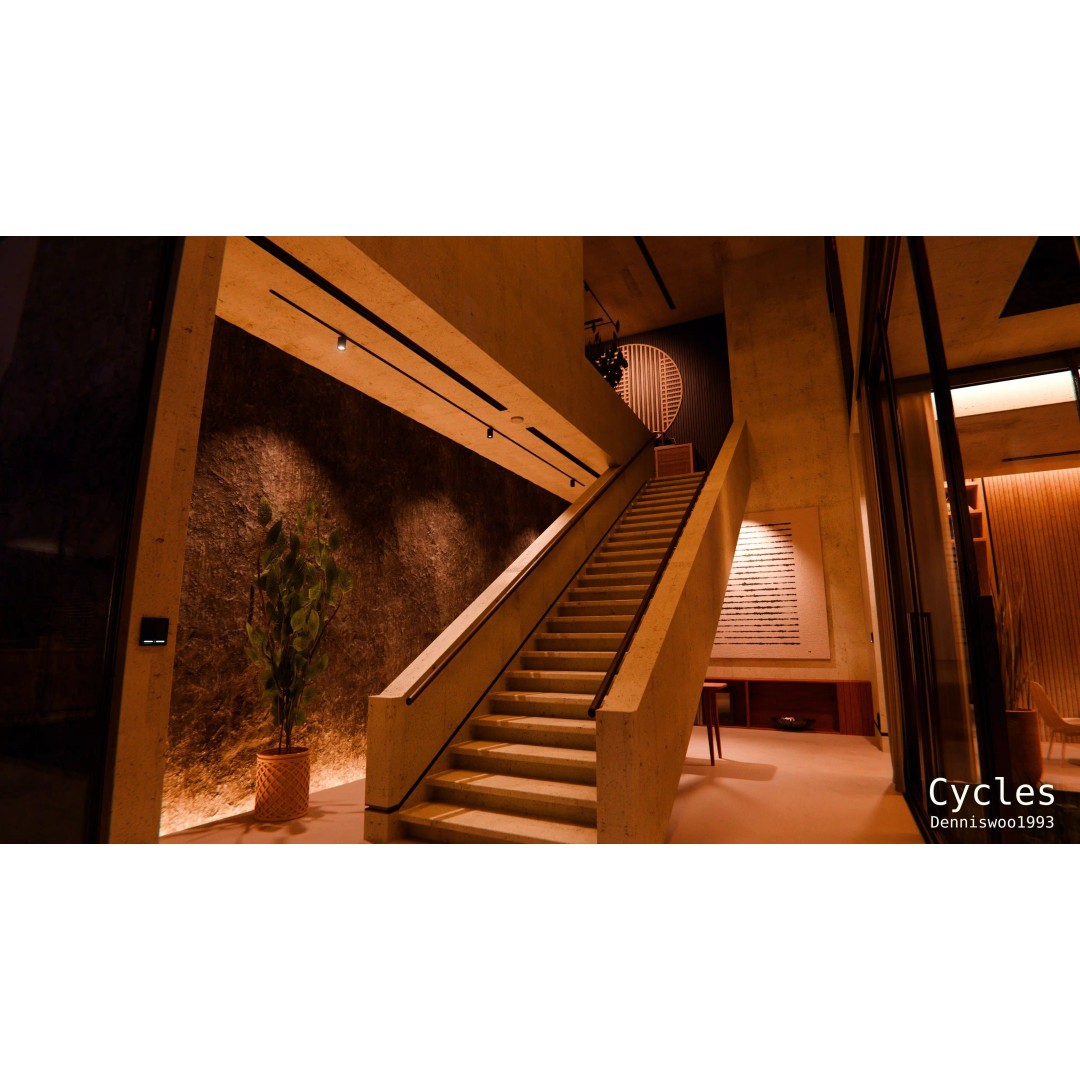 Modern Modular House 3D Model – Luxury Mansion for Blender - View 8
