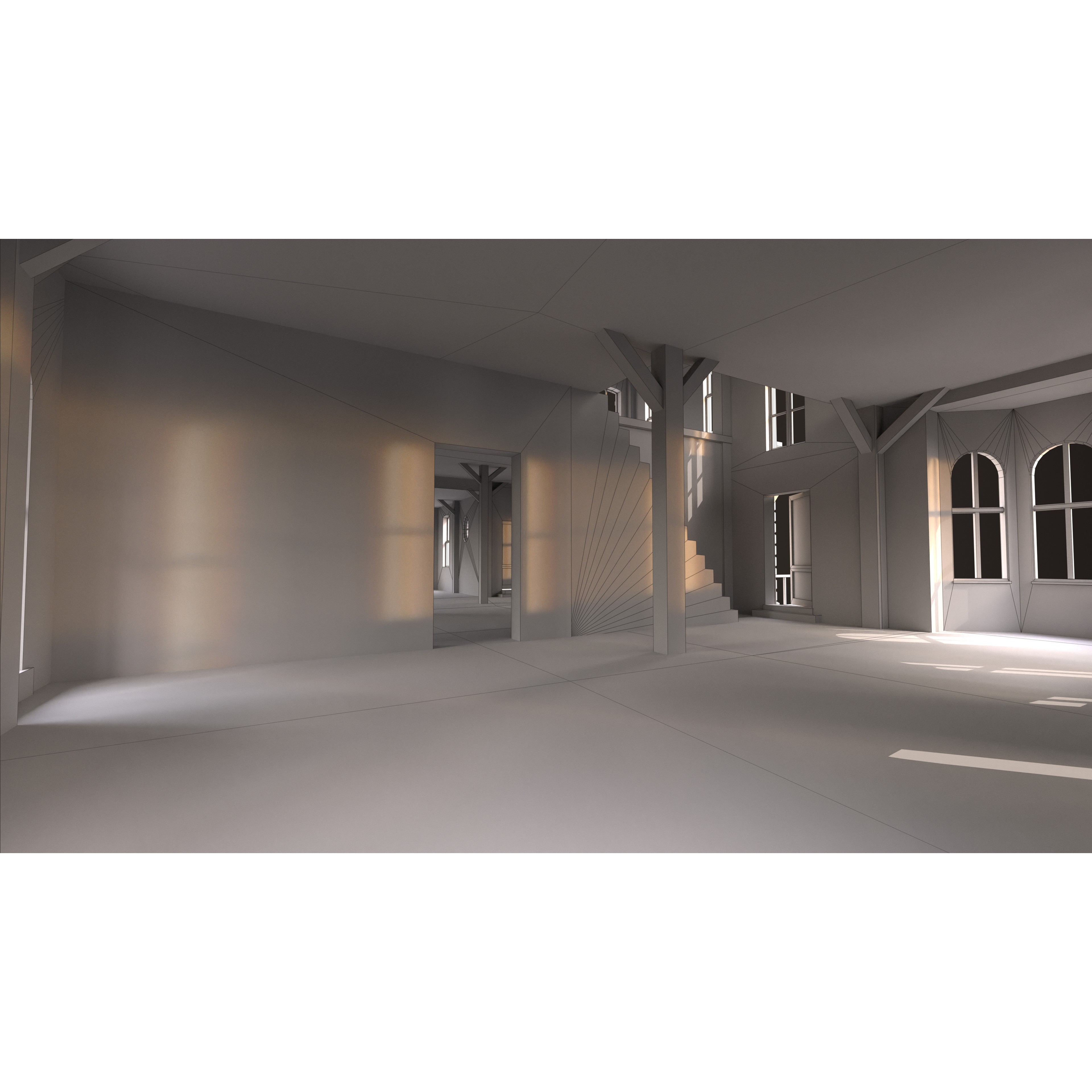 Abandoned Victorian House - Low-Poly Game-Ready 3D Model