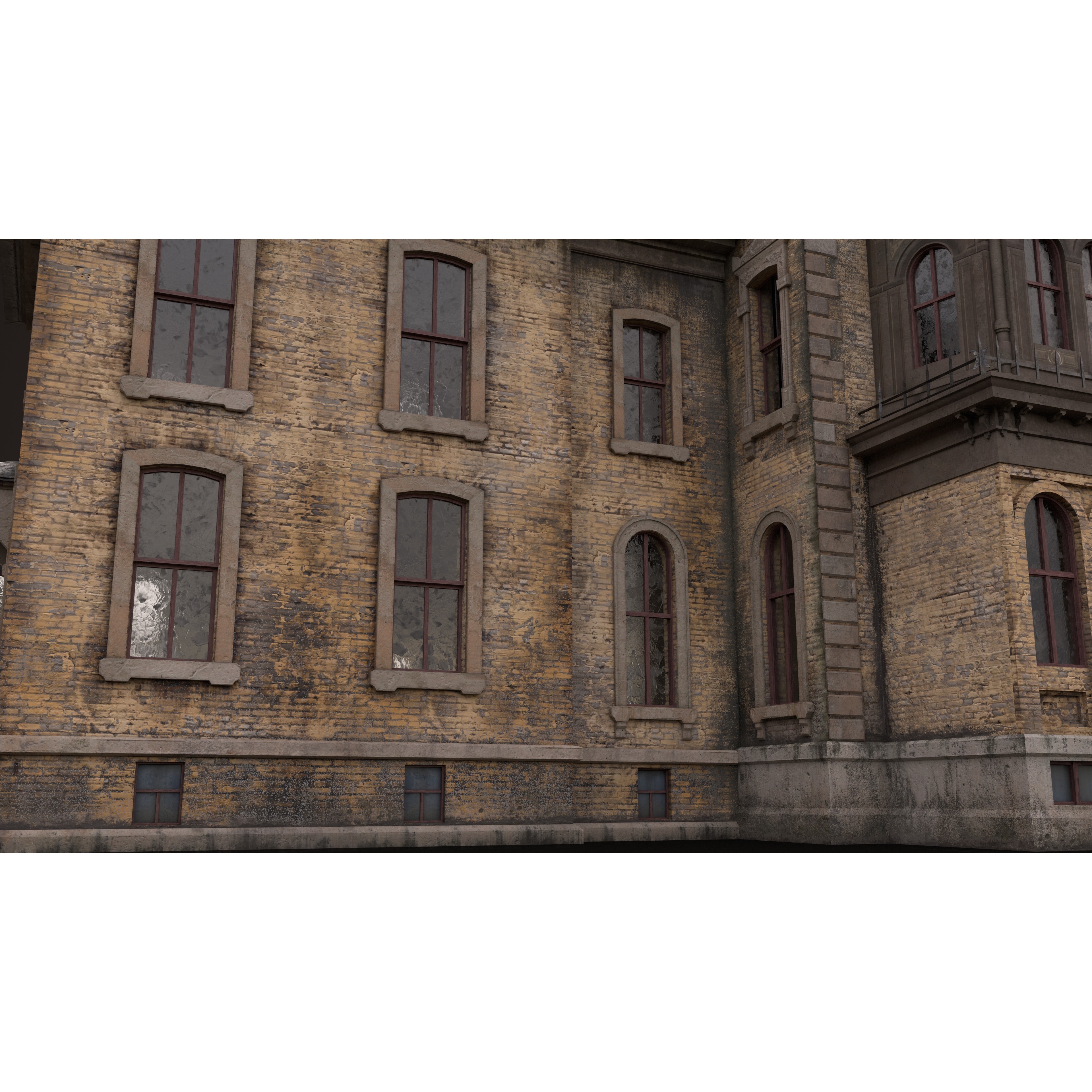 Abandoned Victorian House - Low-Poly Game-Ready 3D Model - View 16