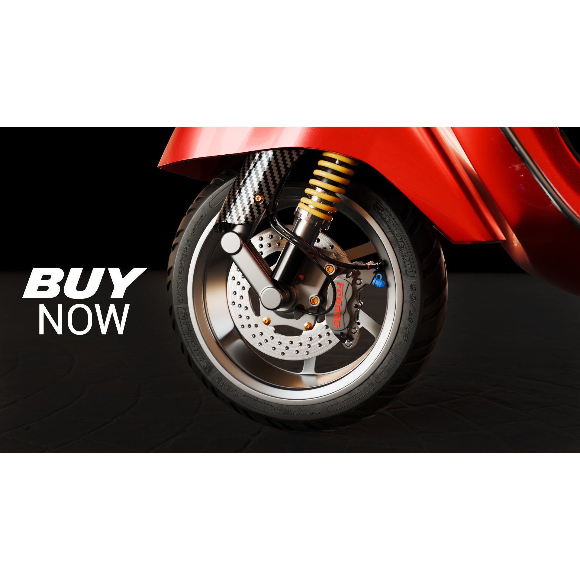 Vespa GTS 300 - Ultra Realistic 3D Model