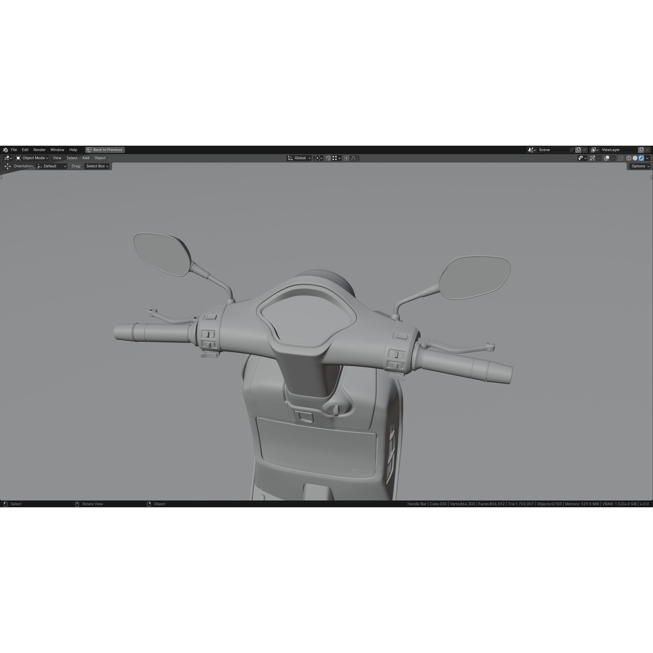 Vespa GTS 300 - Ultra Realistic 3D Model - View 14