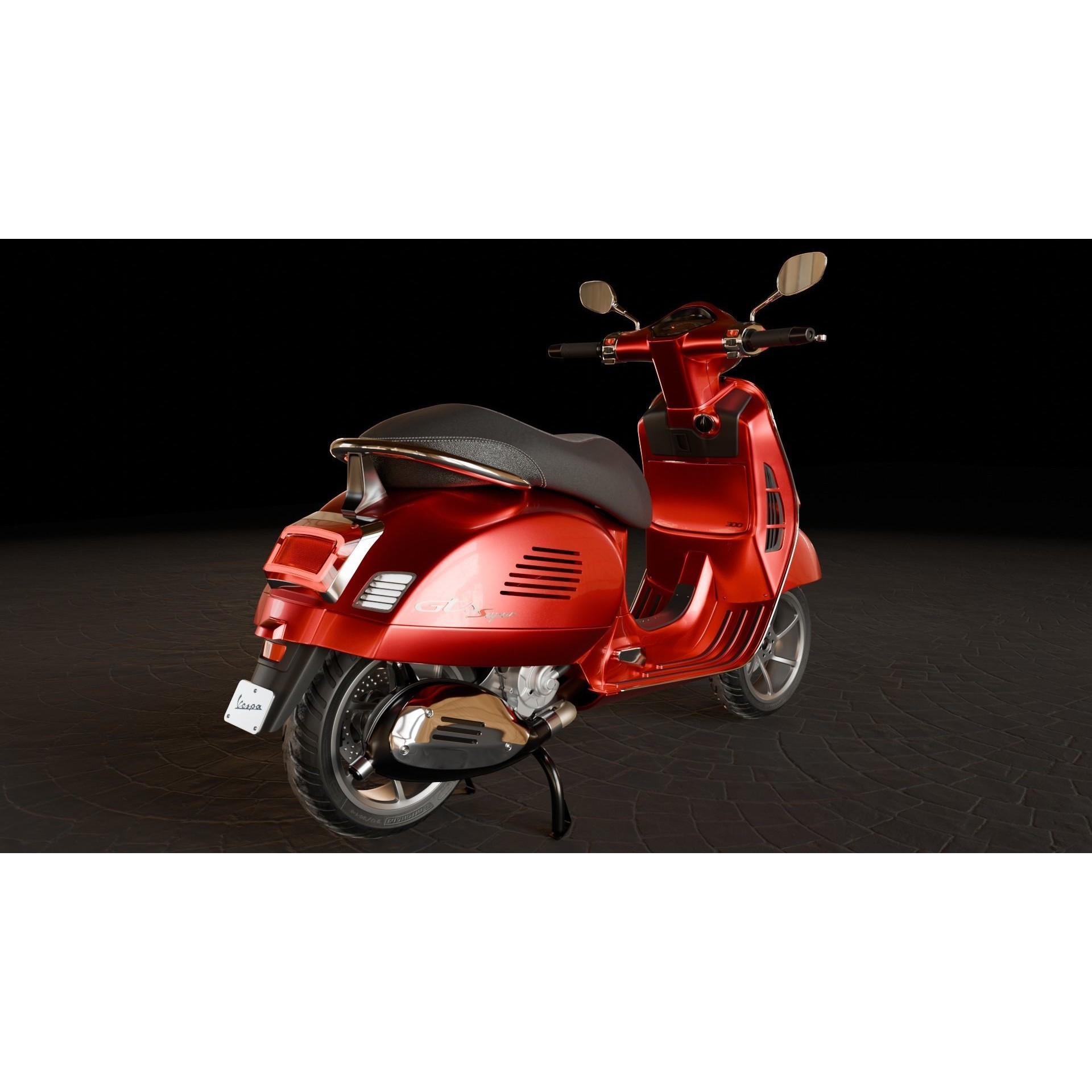 Vespa GTS 300 - Ultra Realistic 3D Model - View 3