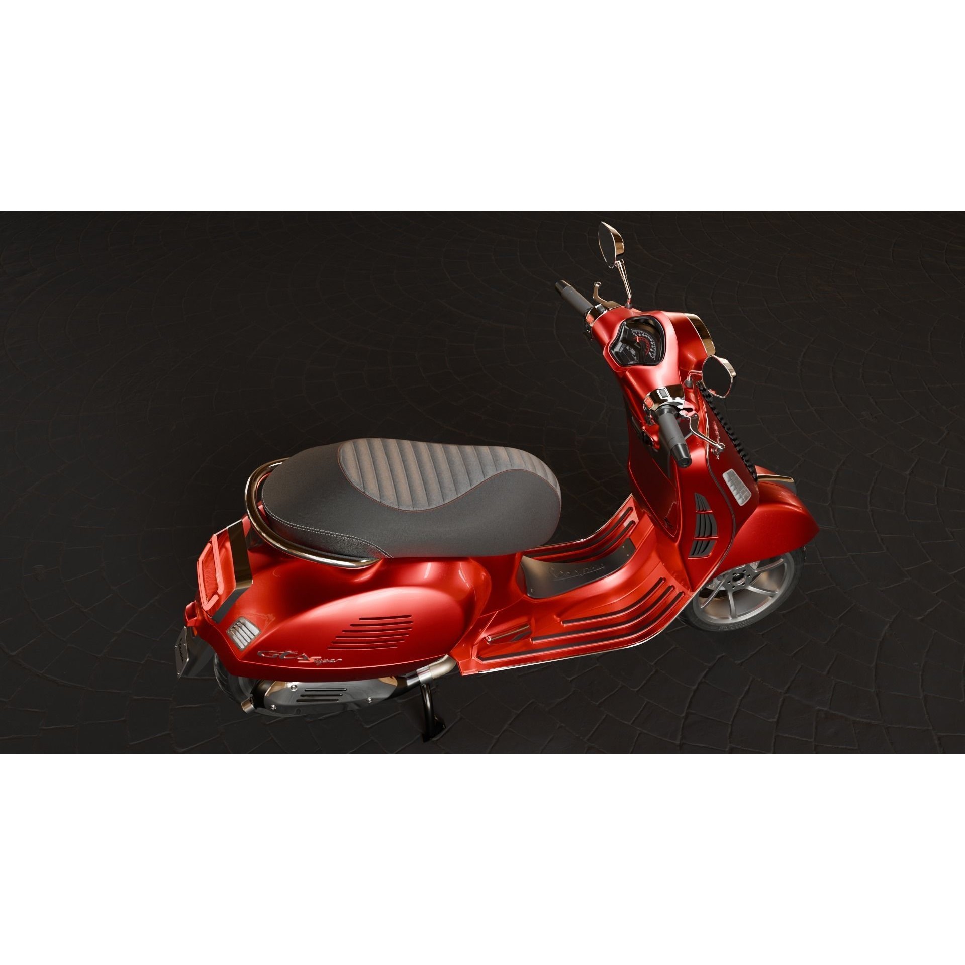 Vespa GTS 300 - Ultra Realistic 3D Model - View 4