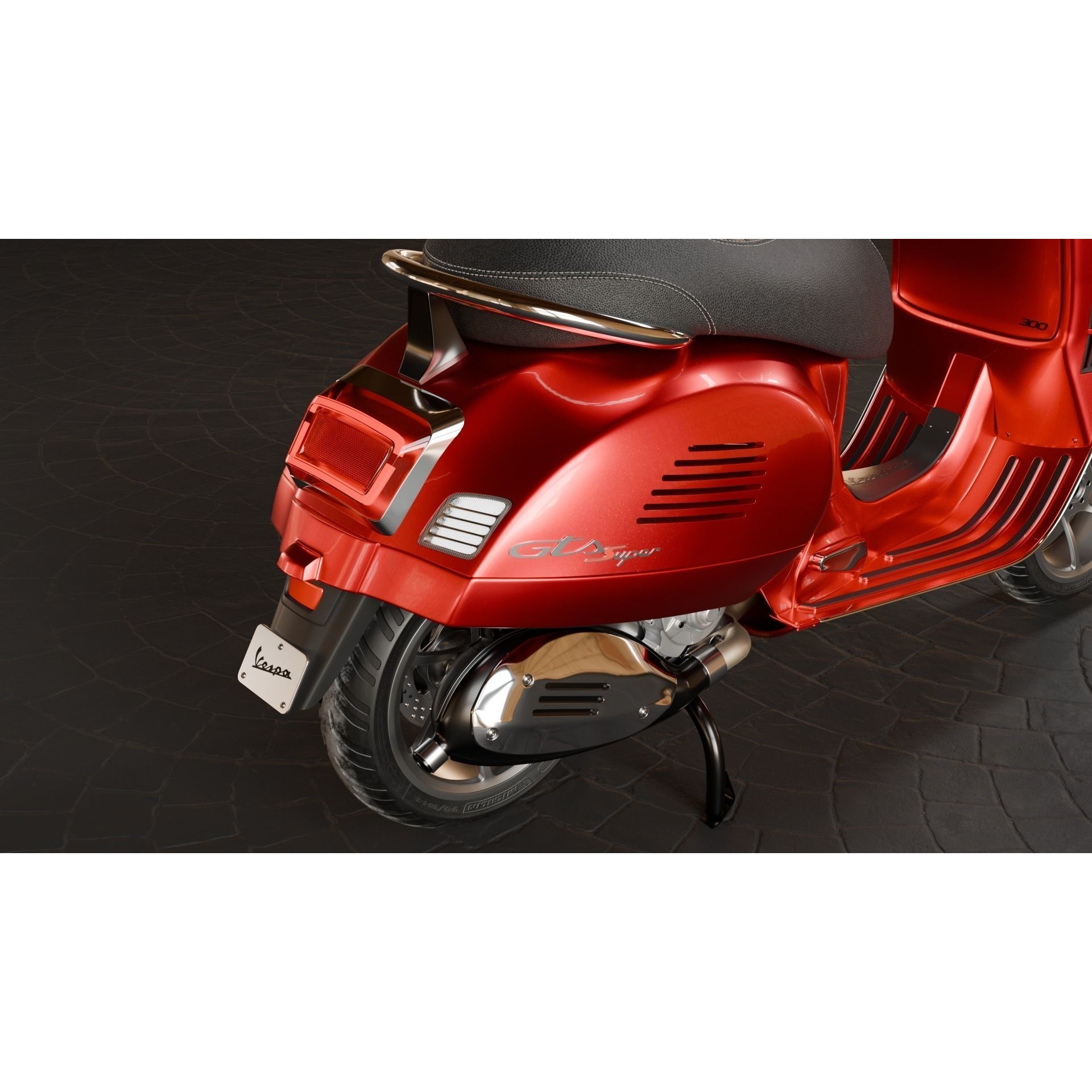Vespa GTS 300 - Ultra Realistic 3D Model - View 5