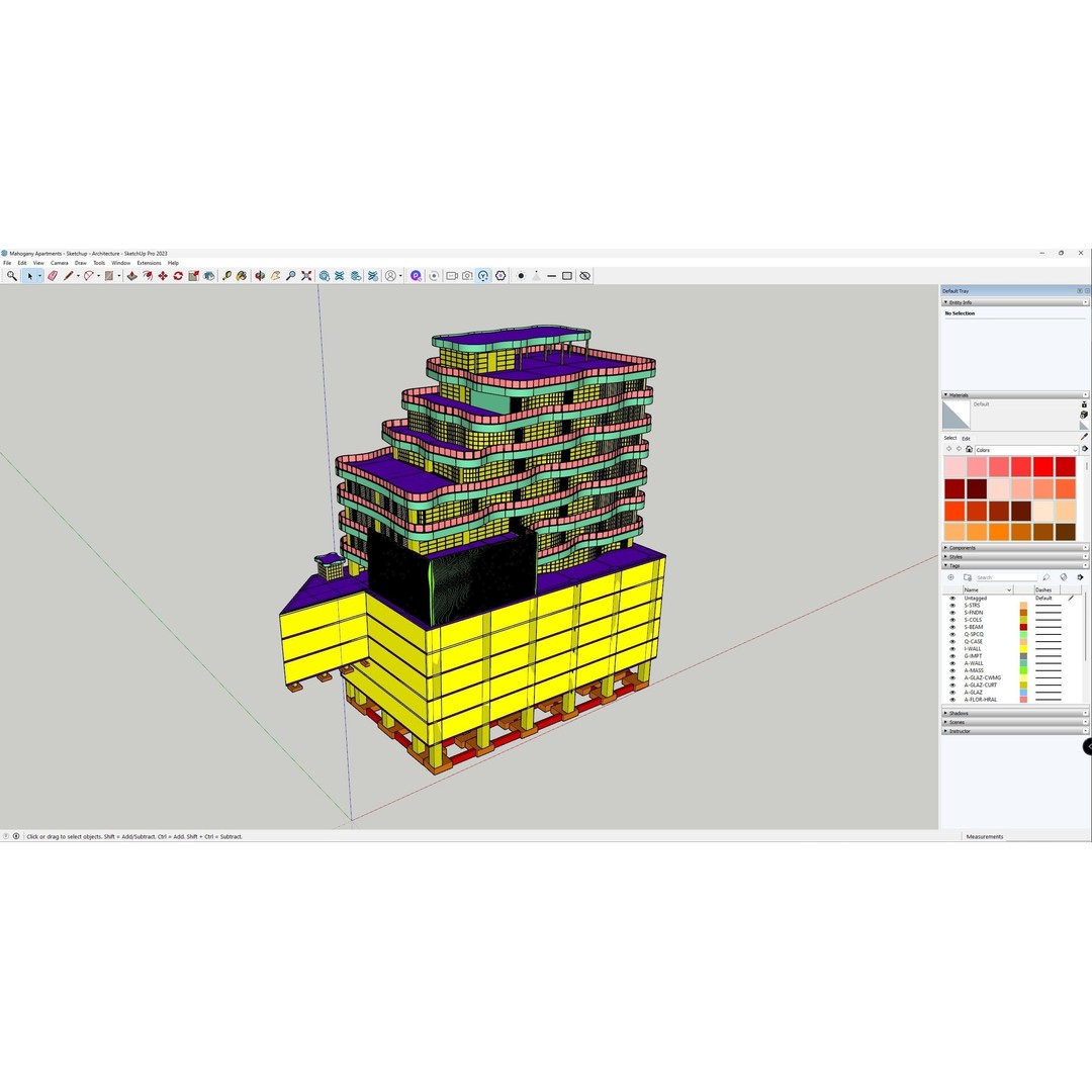 Modern Mixed-Use Residential Building 3D Model – Detailed Revit Architecture - View 13