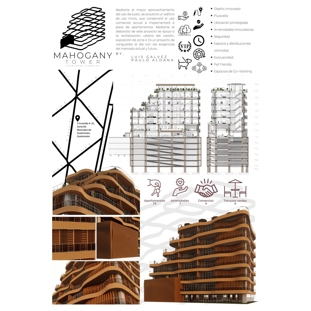 Modern Mixed-Use Residential Building 3D Model – Detailed Revit Architecture - View 7