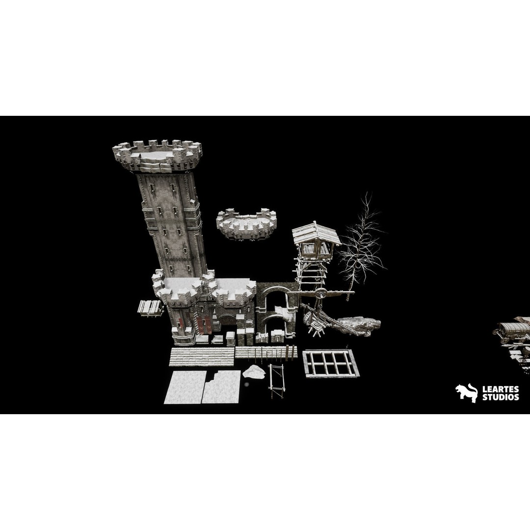 Siege of Ponthus Environment 3D Model – Low Poly Game Asset, FBX - View 14