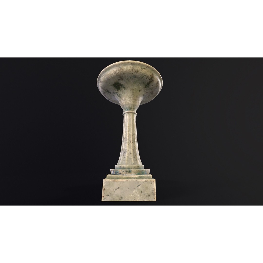 Fluted Garden Pieces 3D Model – Low-Poly PBR Asset, FBX & OBJ - View 19
