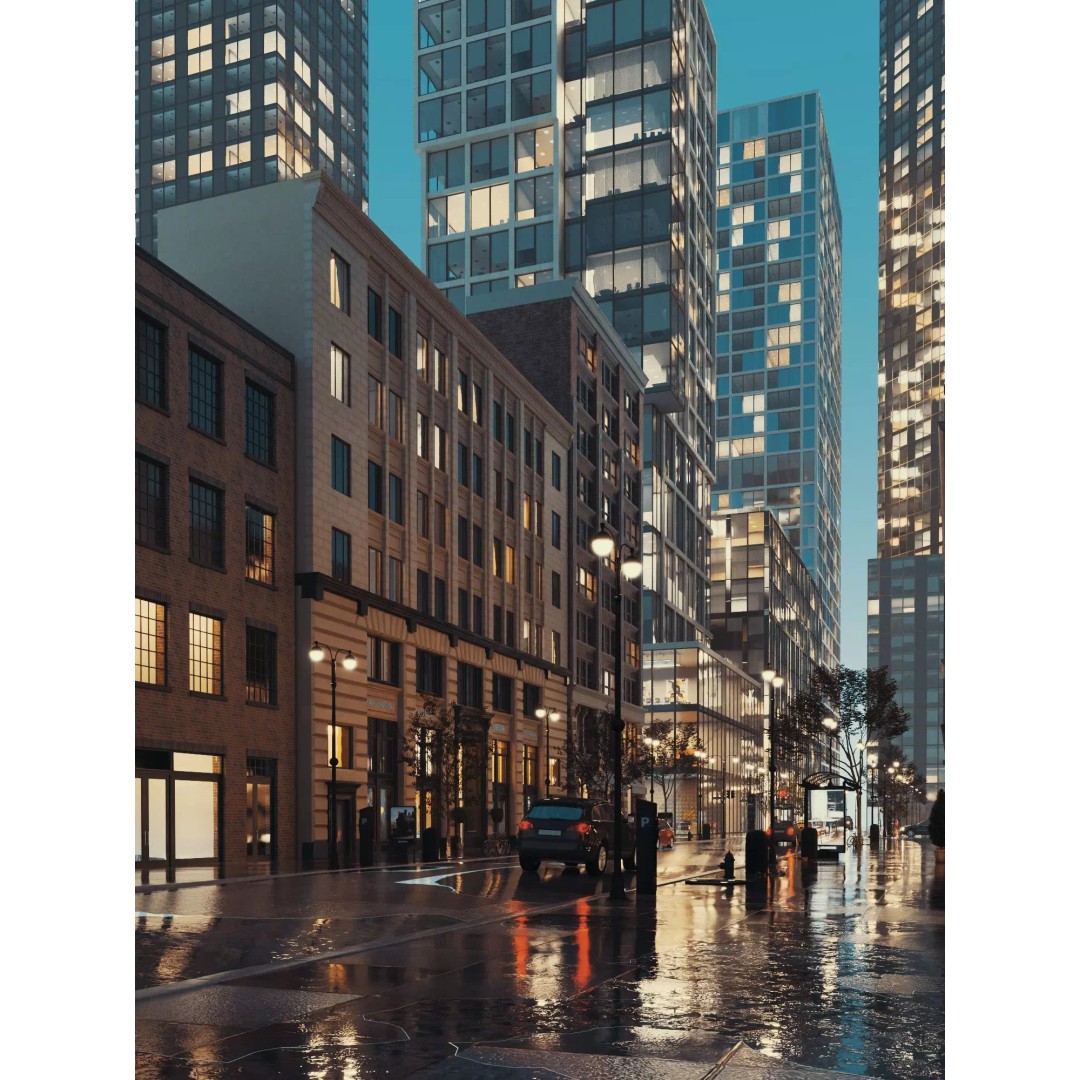City Street Scene 3D Model – Low Poly Game Ready Urban Environment, FBX - View 8