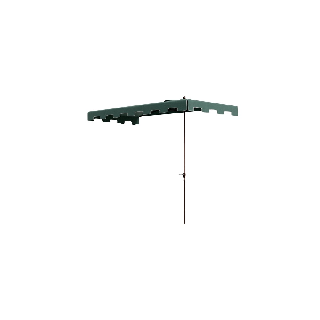 Classic Midcentury Rectangular Patio Umbrella 3D Model – Low Poly, FBX
