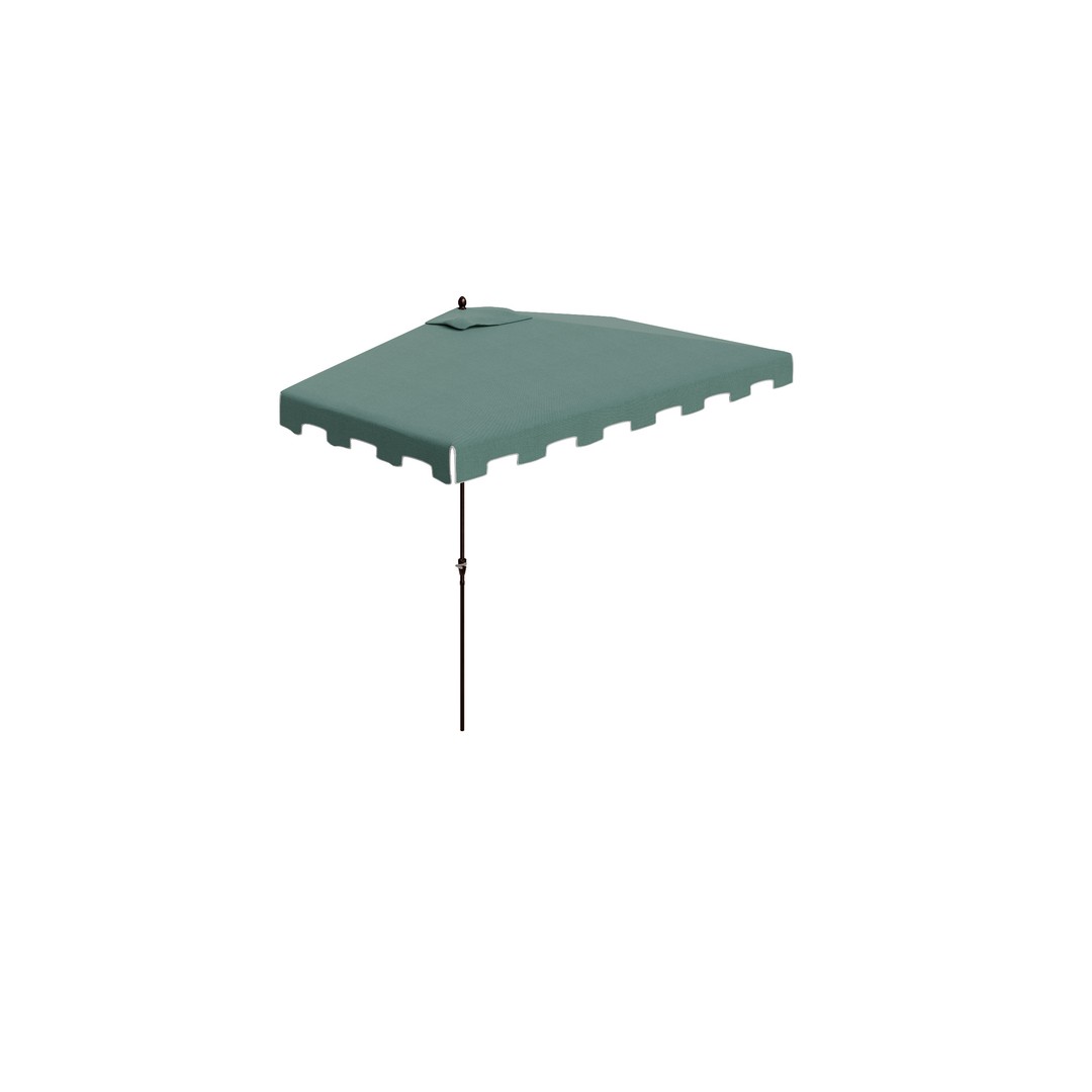 Classic Midcentury Rectangular Patio Umbrella 3D Model – Low Poly, FBX - View 4