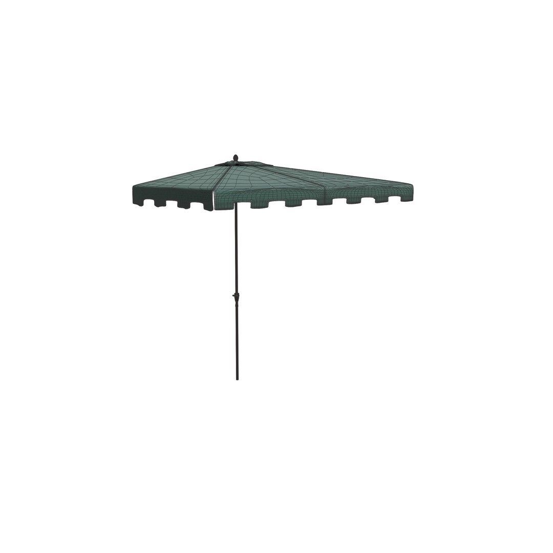 Classic Midcentury Rectangular Patio Umbrella 3D Model – Low Poly, FBX - View 9