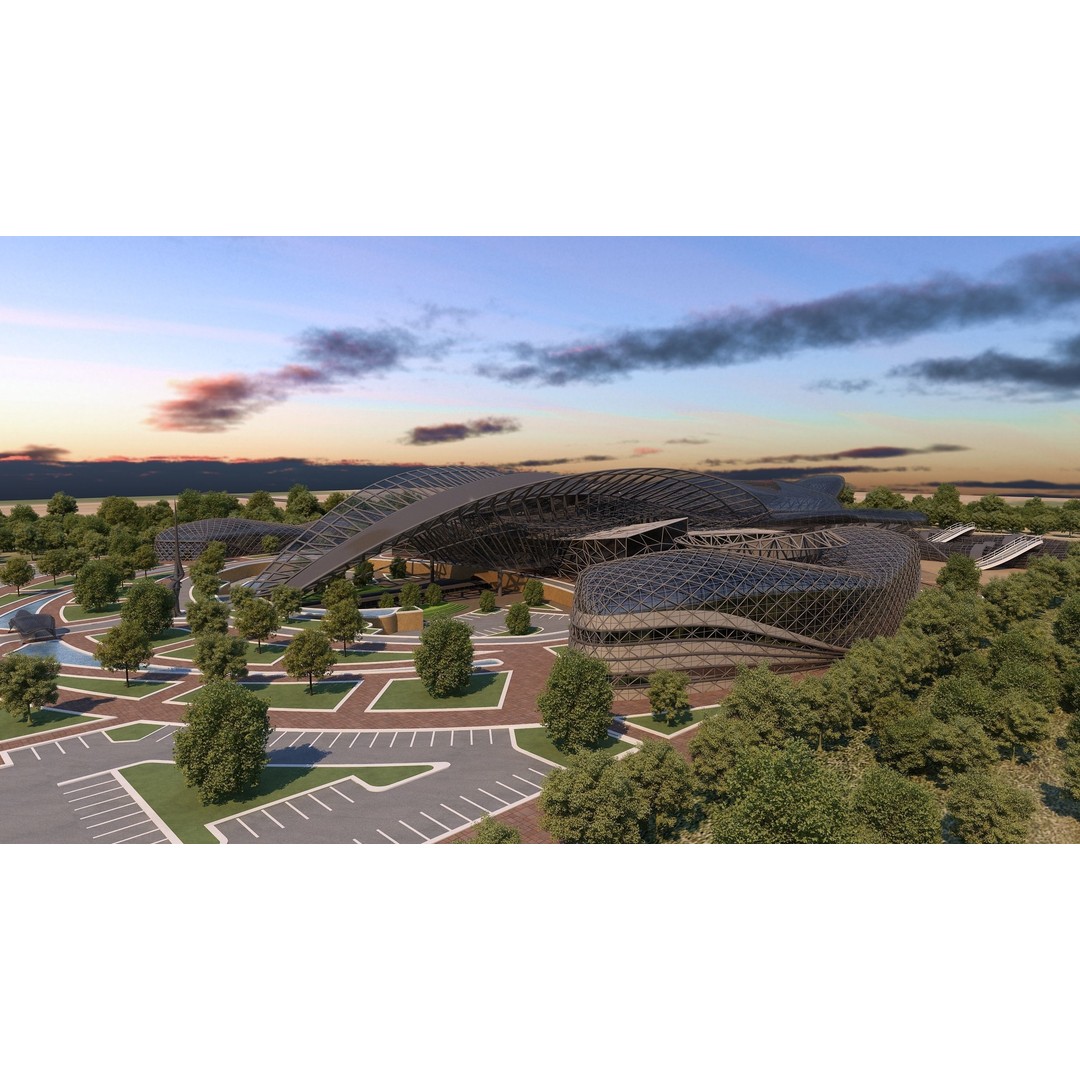 Train Station 3D Model – Architectural Design, FBX, OBJ, Blender - View 13