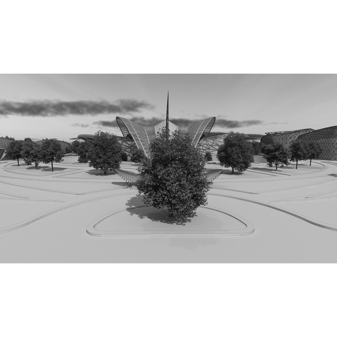Train Station 3D Model – Architectural Design, FBX, OBJ, Blender - View 20
